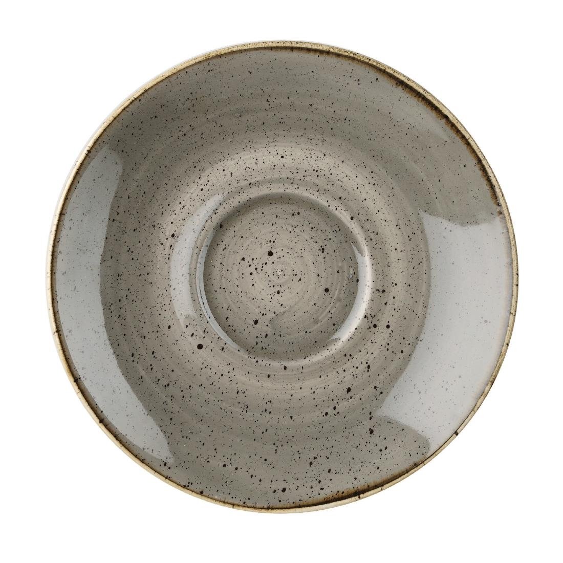 Churchill Stonecast Grey Cappuccino  cappuccino schotel 15.6 cm pak van 12