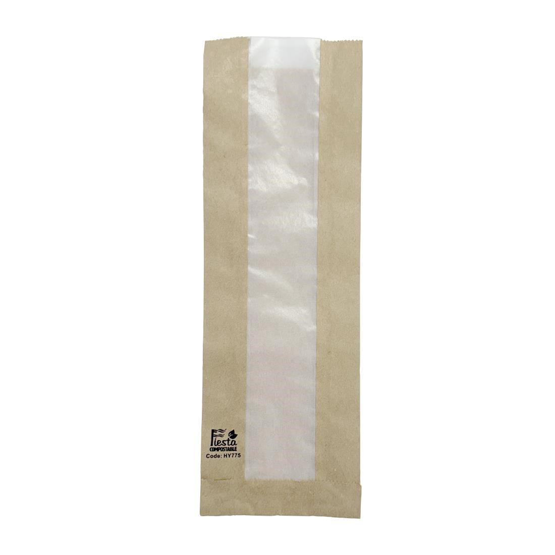 Fiesta Composteerbare Baguettezakken met Glasine Venster 300x100x60mm (1000 stuks)