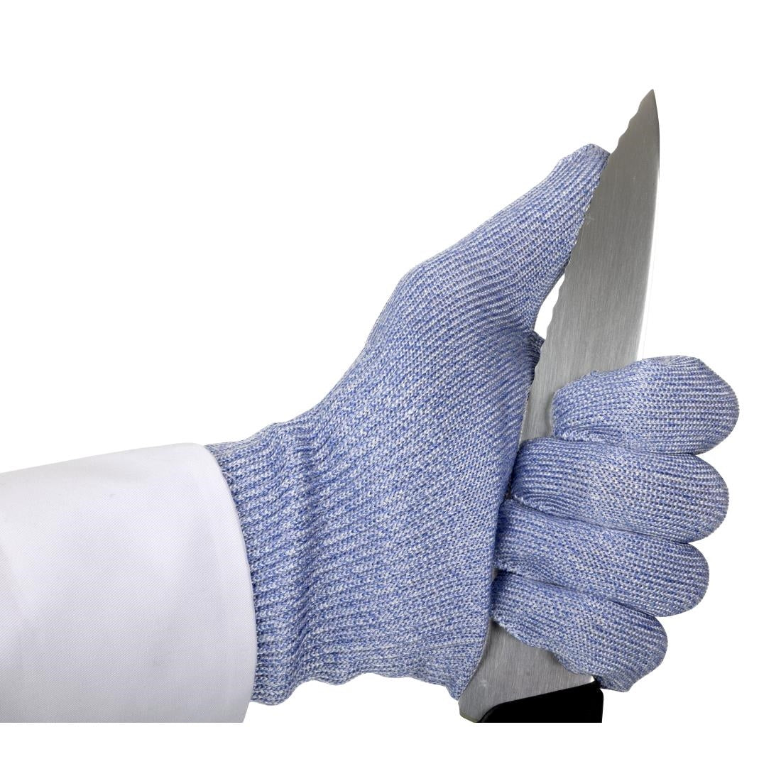 Blauwe snijbestendige handschoen L