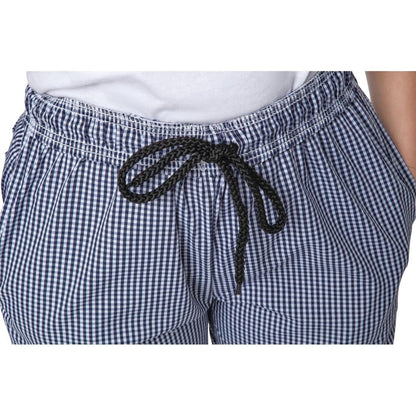 Whites Vegas unisex koksbroek blauw-wit geruit L