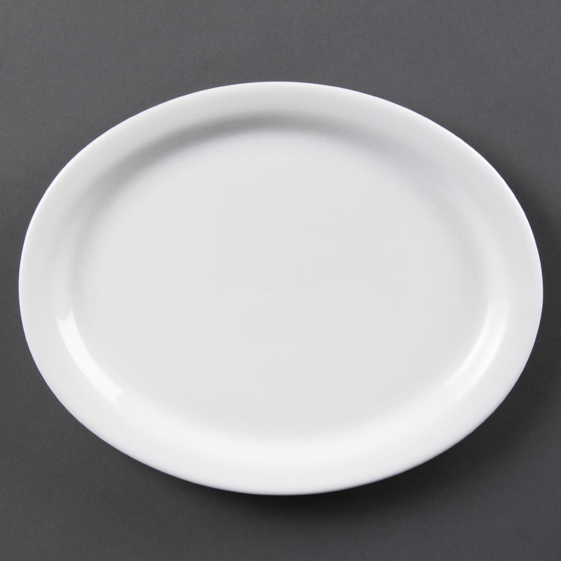 Olympia Whiteware ovale serveerschalen 25cm (6 stuks)