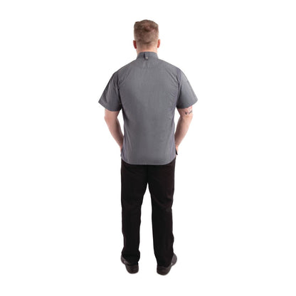 Chef Works Urban Springfield unisex koksbuis met rits korte mouw inktblauw L