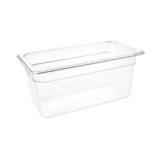 Vogue polycarbonaat 1/3 gastronorm container 150mm doorzichtig