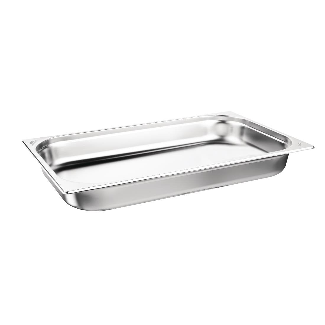 Nisbets Essentials RVS GN 1/1 bakken 65mm (3 stuks)