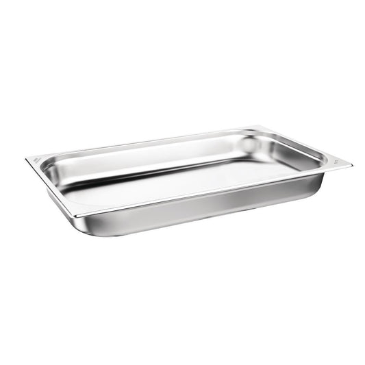Nisbets Essentials RVS GN 1/1 bakken 65mm (3 stuks)