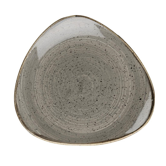Churchill Stonecast Grey Cappuccino Lotus Bord (pak van 12)