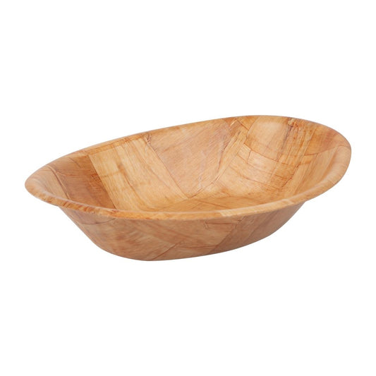 Ovale houten kom groot