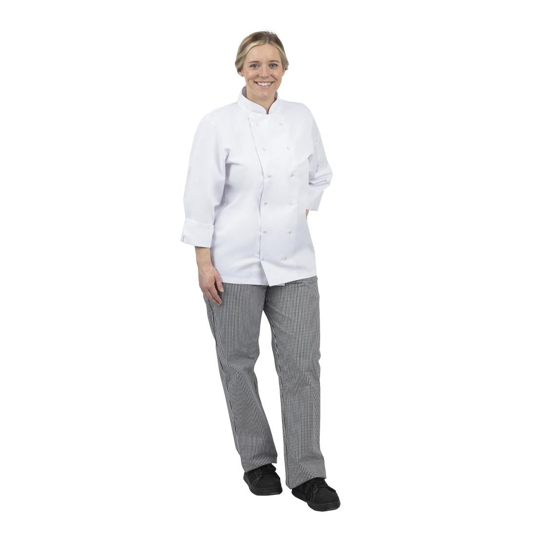 Whites Vegas unisex koksbroek zwart-wit geruit L