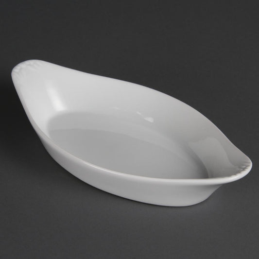 Olympia Whiteware ovale gratineerschalen 25,3x14cm (6 stuks)