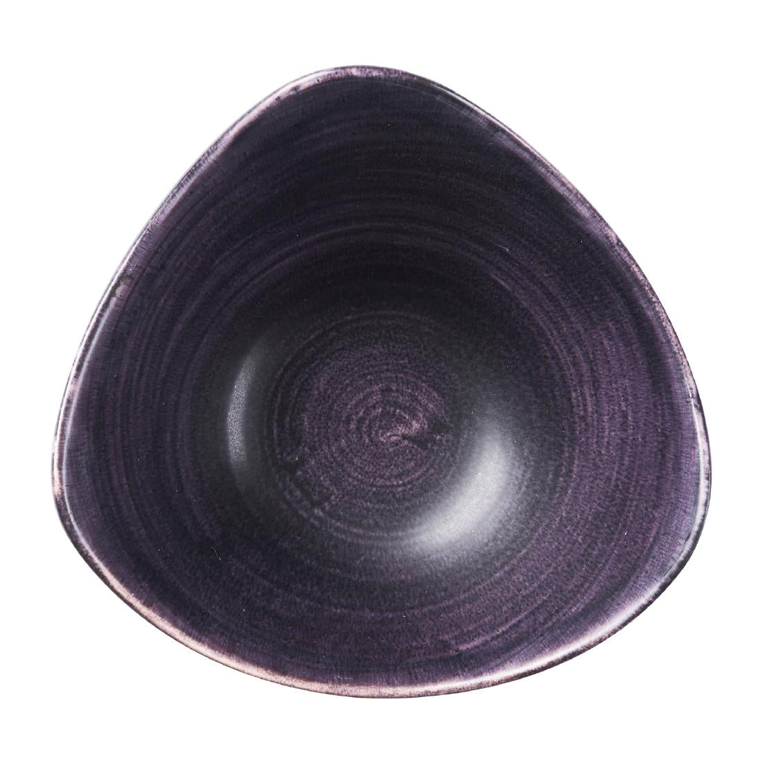 Churchill Stonecast Patina Deep Purple Driehoekige Kom 15.2cm (pak van 12)