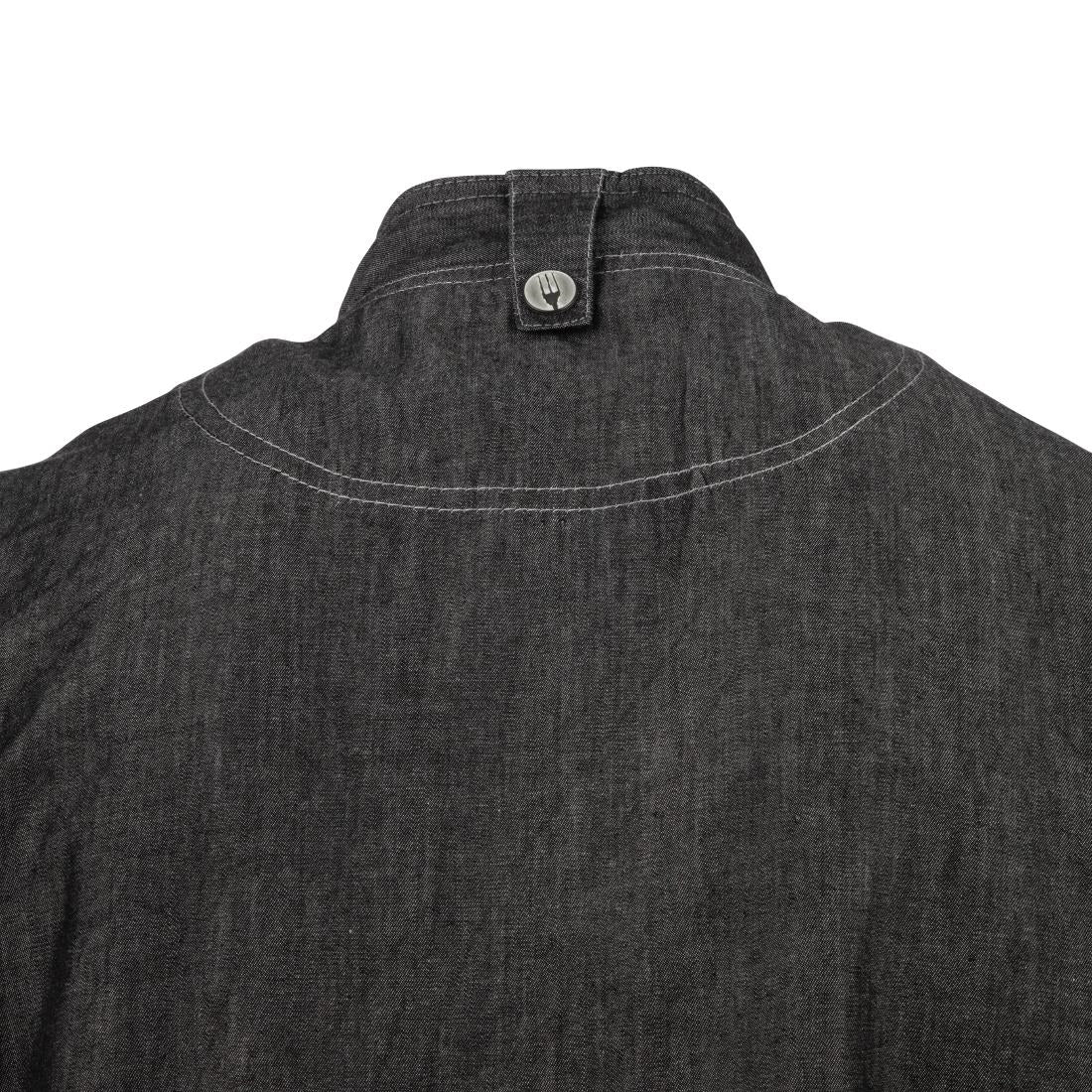 Chef Works Urban Delancey denim koksbuis korte mouw grijs S