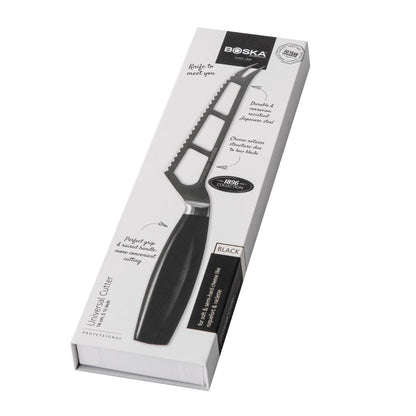 Boska universeel kaasmes zwart handvat 14cm