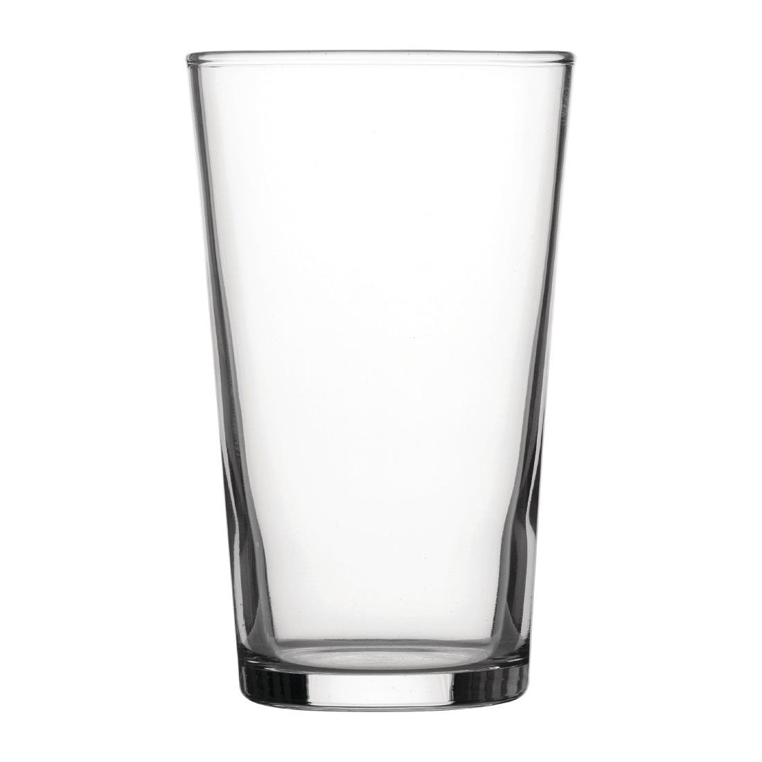 Utopia Nucleated Gehard Conische Bierglazen 280ml Ce-Gemarkeerd (48 Stuks)