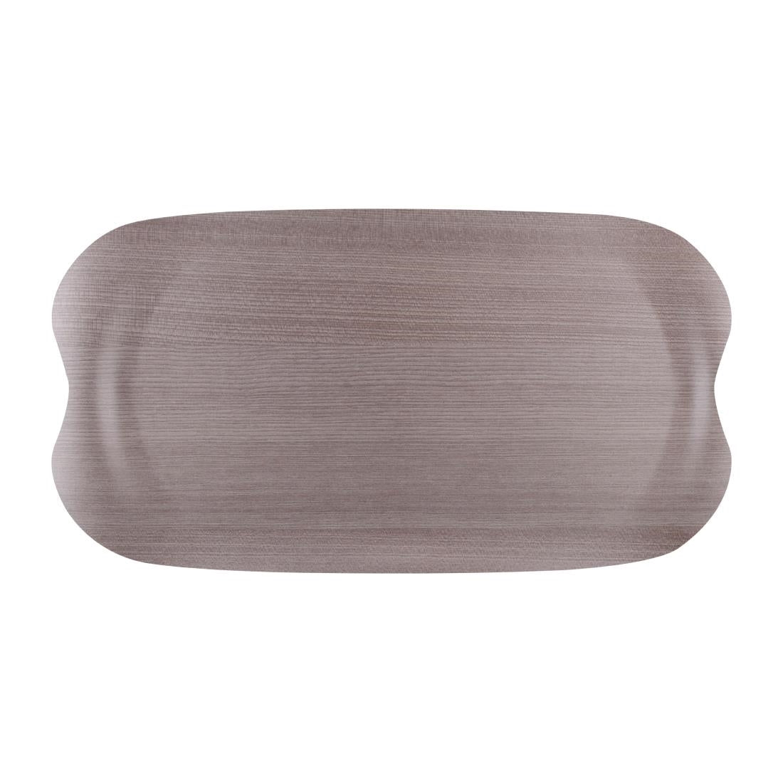 Roltex Wave dienblad grijs houtnerf 43x23cm