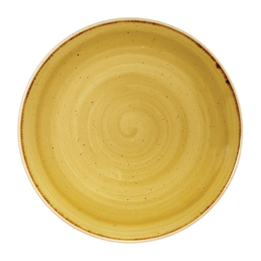 Churchill Stonecast Mustard Lotus Evolve Coupe Bord 32.4cm (pak van 6)
