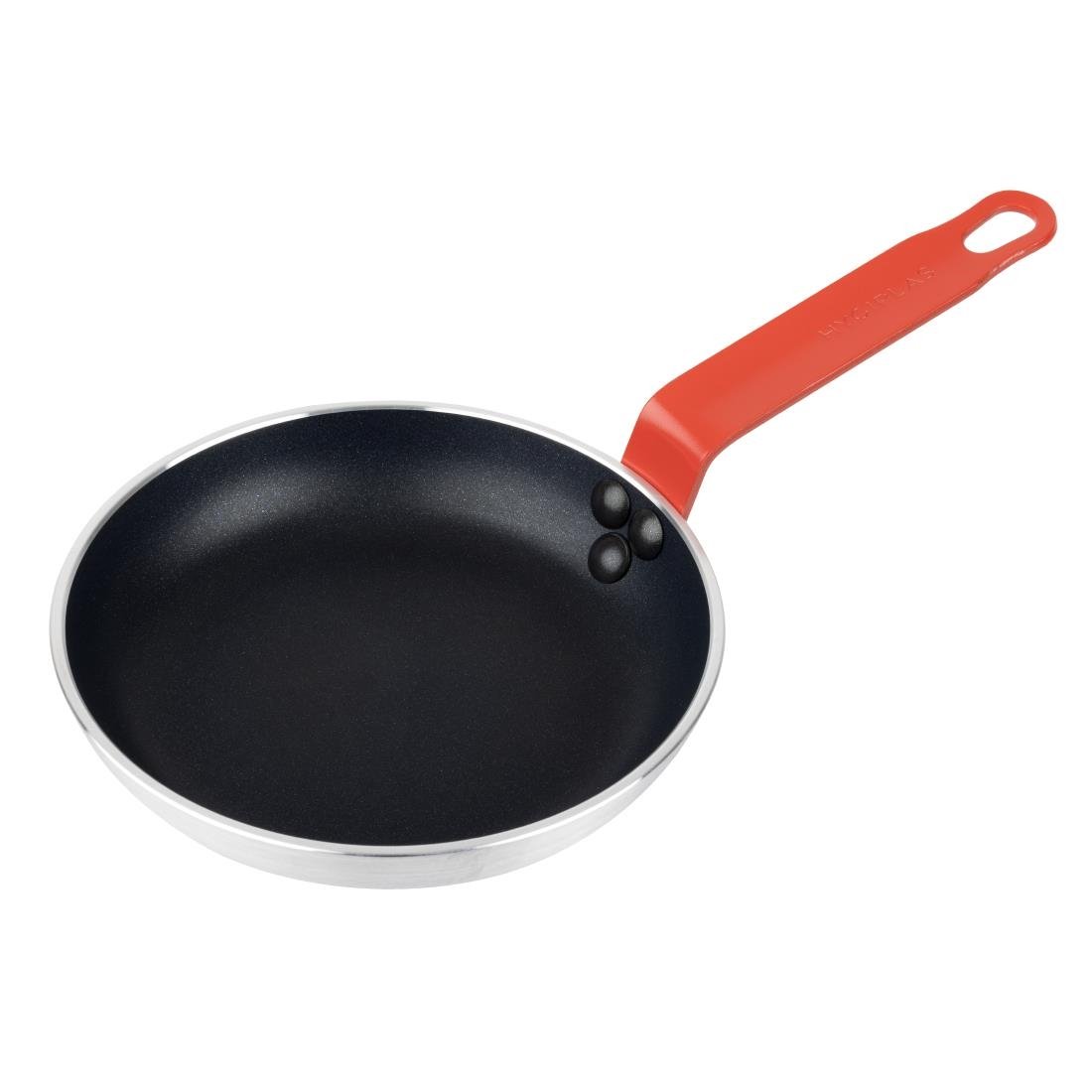 Hygiplas Aluminium Antiaanbak Teflon Platinum Plus Koekenpan met Rode Handgreep 20cm