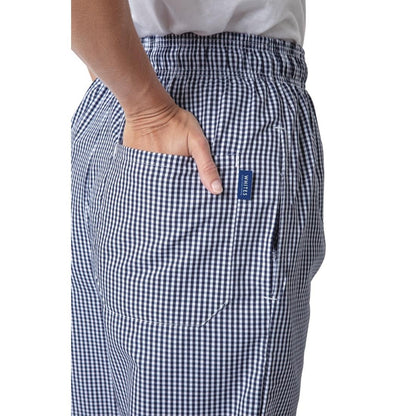 Whites Vegas unisex koksbroek blauw-wit geruit L