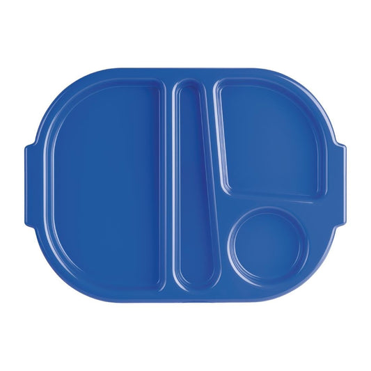 Olympia Kristallon dienbladen met vakken 37,5x27,8cm blauw (10 stuks)