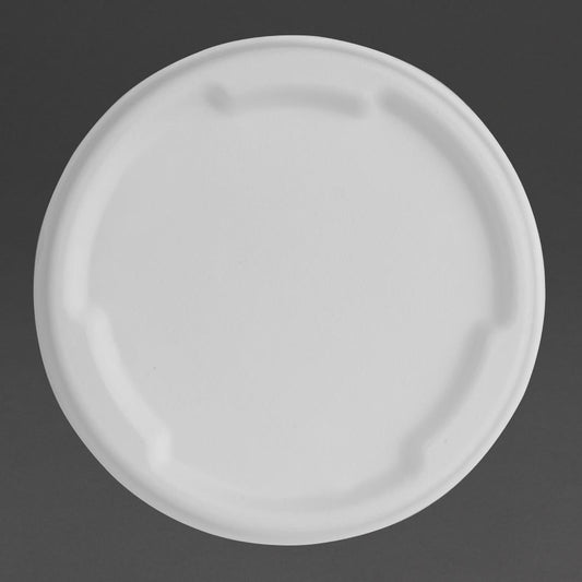 Fiesta Composteerbare Bagasse Deksels Voor 400/500ml Kom Basissen (Pakket Van 50)