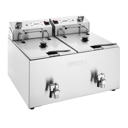 Buffalo Dubbele Elektrische Friteuse Met Timer 2X8Ltr