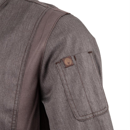 Chef Works Urban Hartford unisex koksbuis met rits lange mouw grijs L