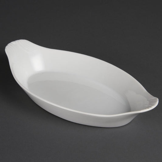 Olympia Whiteware ovale gratineerschalen 29x16,6cm (6 stuks)
