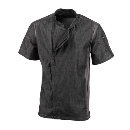 Chef Works Urban Delancey denim koksbuis korte mouw grijs S