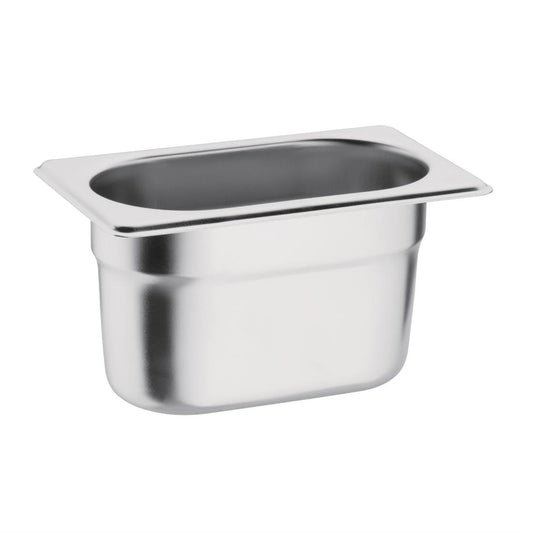 Vogue roestvrijstalen 1/9 gastronorm bak 100mm