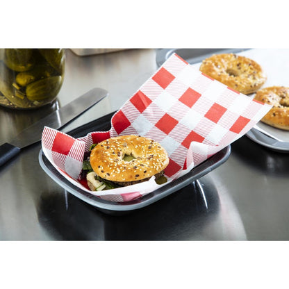 Rood Gingham vetvrij papier 19x31cm (200 stuks)