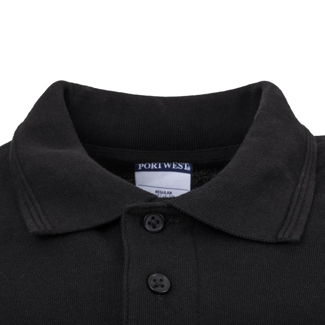 Unisex poloshirt zwart L