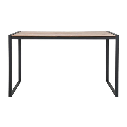 Bolero Industriële Bartafel Van Staal En Acacia, 1800x900mm
