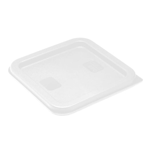 Hygiplas vierkante voedselbewaarcontainer deksel wit klein