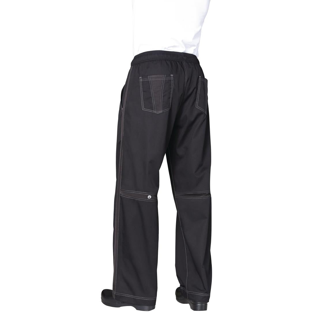 Chef Works Cool Vent uniseks baggy koksbroek zwart L