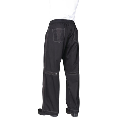 Chef Works Cool Vent uniseks baggy koksbroek zwart L