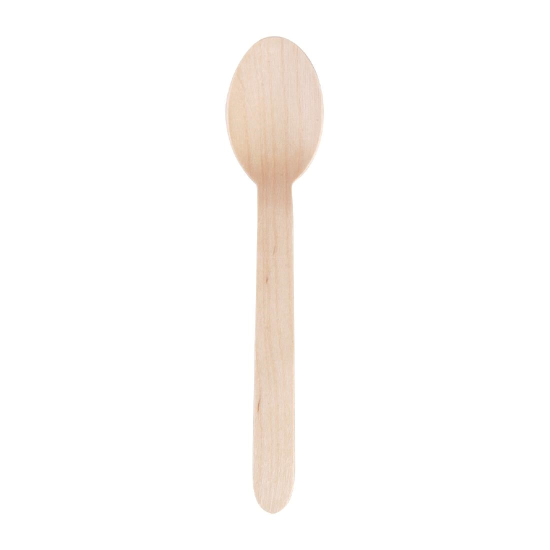 Fiesta Compostable biologisch afbreekbare houten dessertlepels 16,6cm (100 stuks)