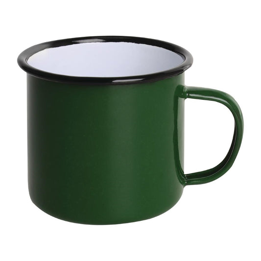 Olympia Emaille mok groen 35cl (6 stuks)