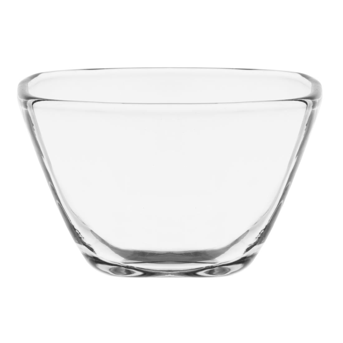 Olympia vierkante hoge snackschalen van glas (6 stuks)