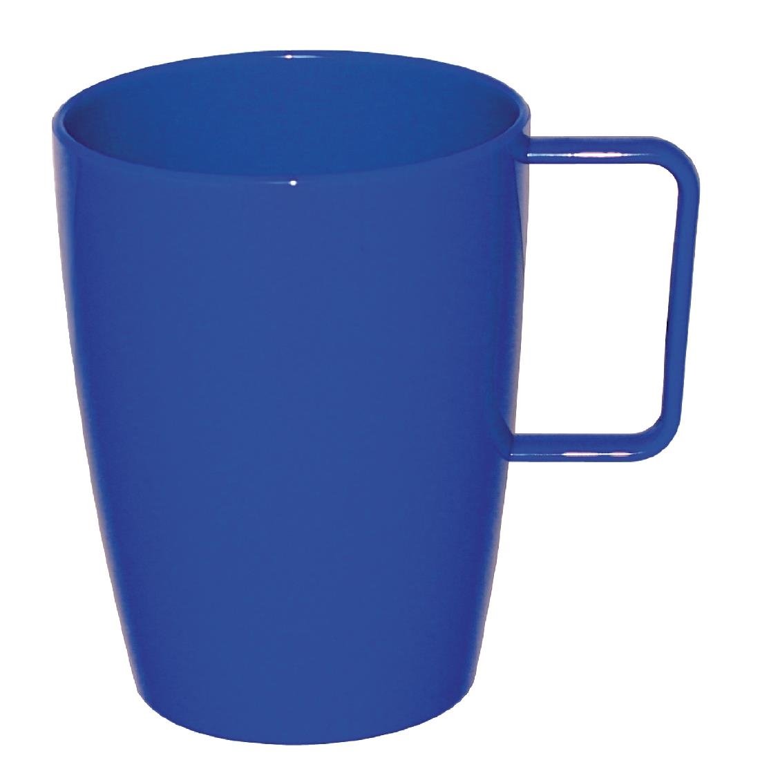 Olympia Kristallon polycarbonaat bekers met oor blauw (12 stuks)
