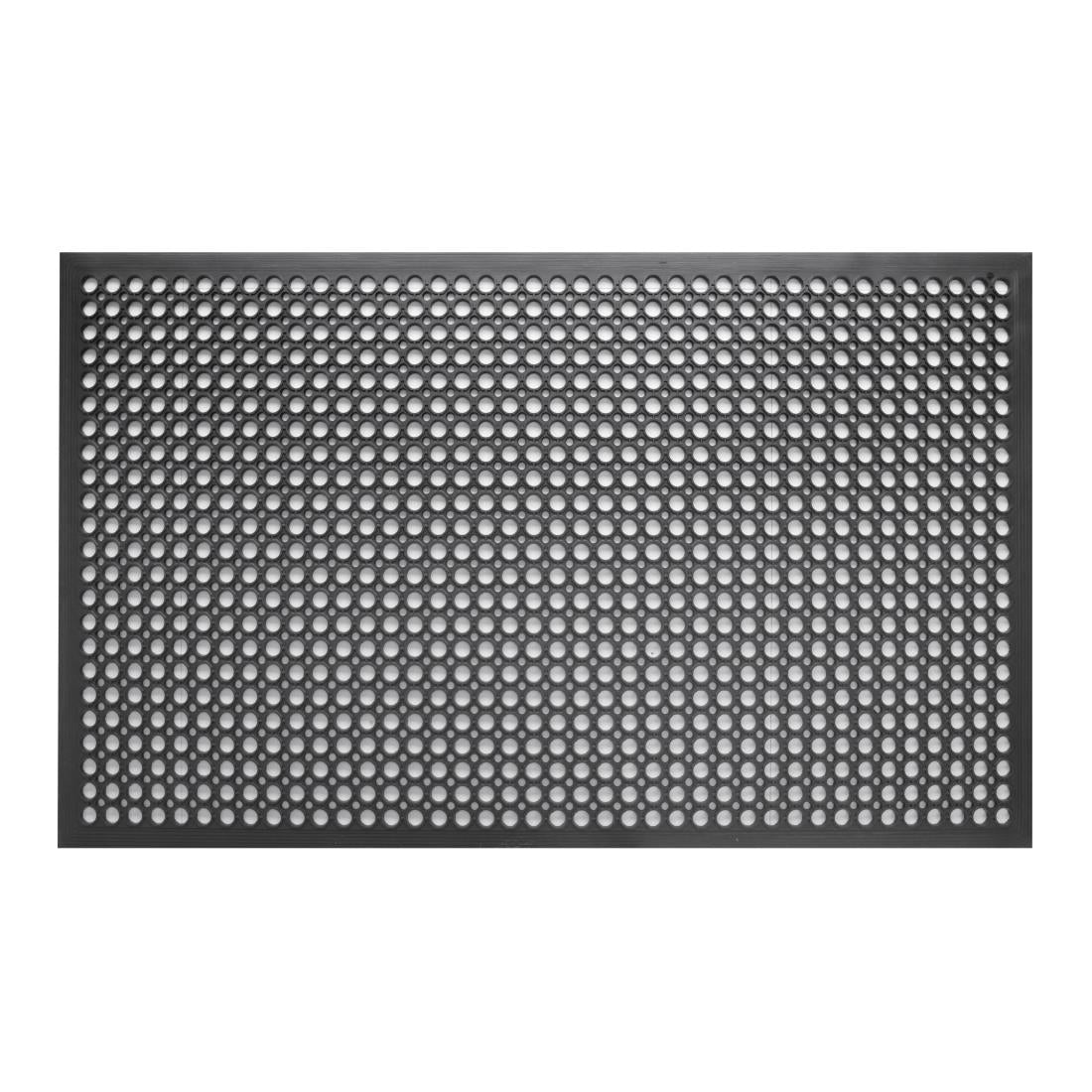 Jantex rubberen antivermoeidheidsmat zwart 150 x 90cm