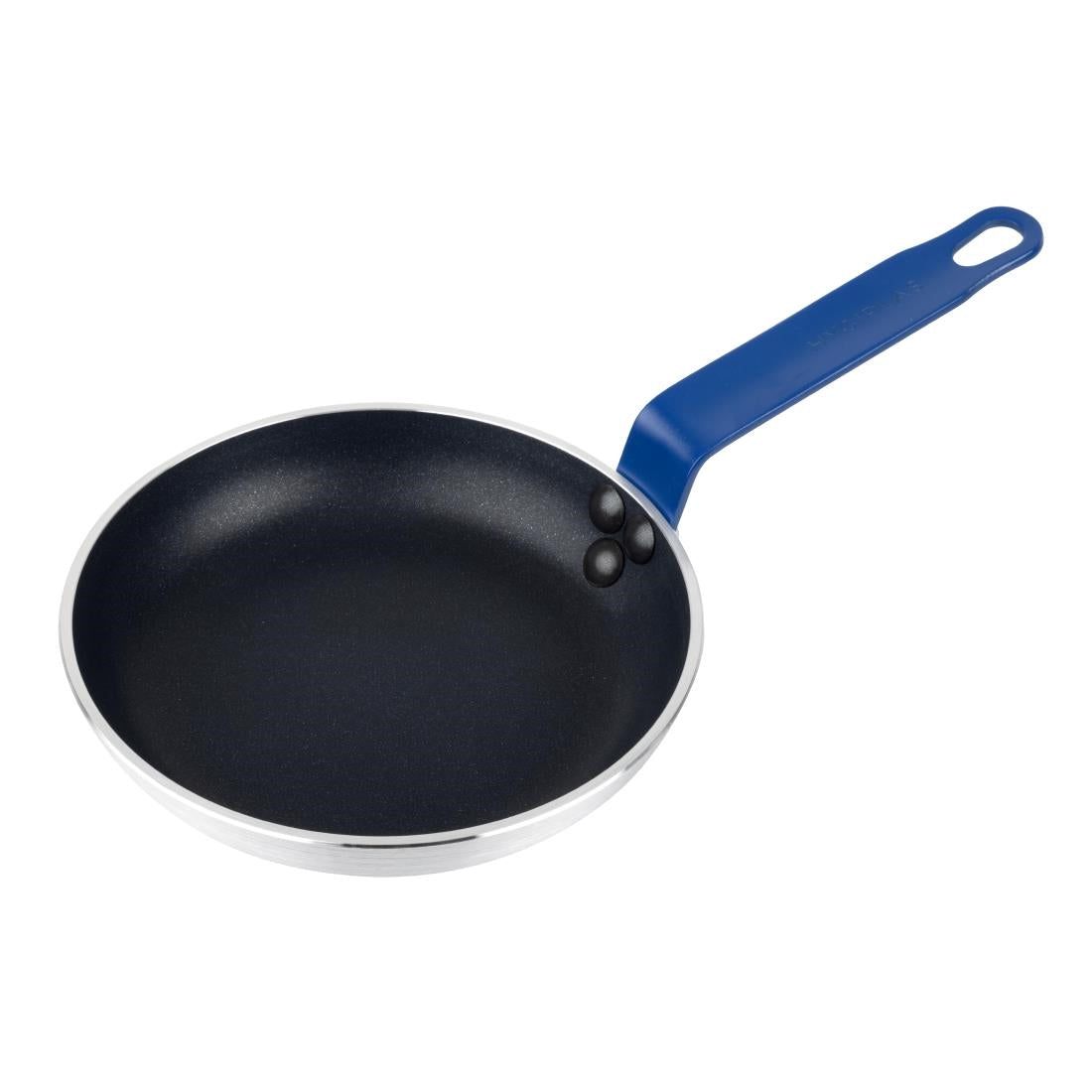 Hygiplas Aluminium Antikleef Teflon Platinum Plus Koekenpan met Blauwe Handgreep 19cm