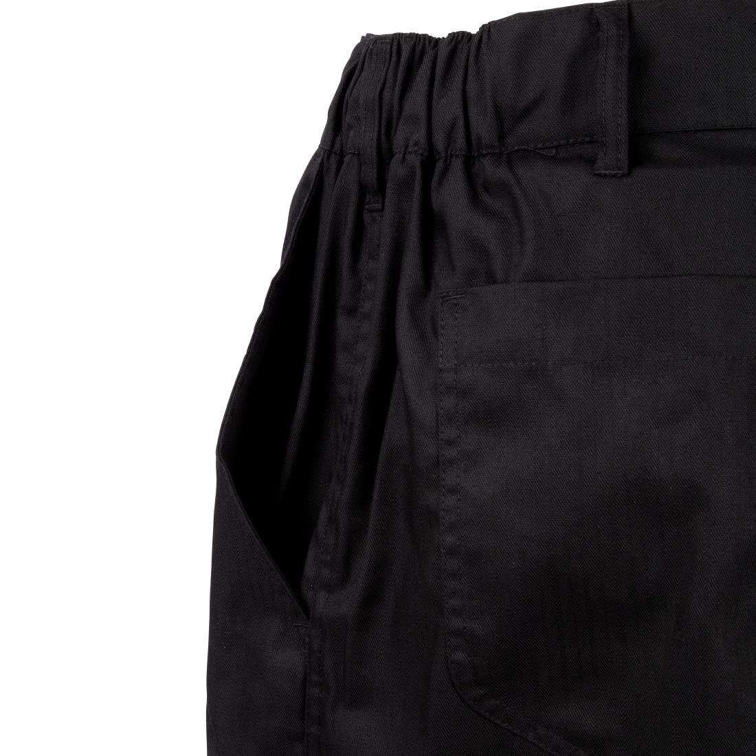 Chef Works Executive unisex koksbroek visgraat zwart L