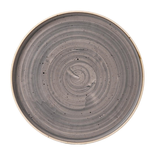 Churchill Stonecast Grey Bord Met Opstaande Rand 16cm (pak van 6)