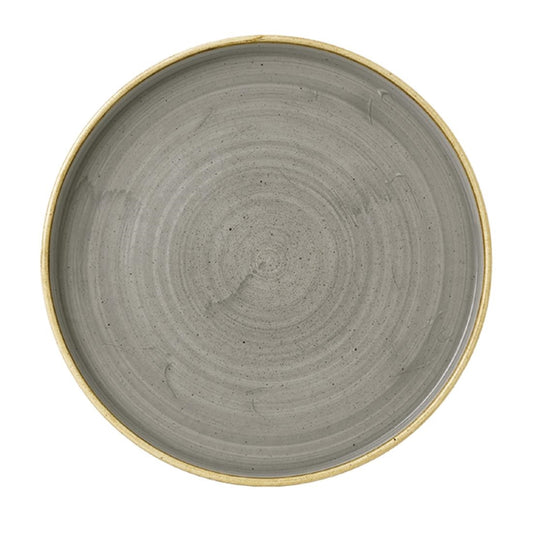 Churchill Stonecast Grey Bord Met Opstaande Rand 22cm (pak van 6)
