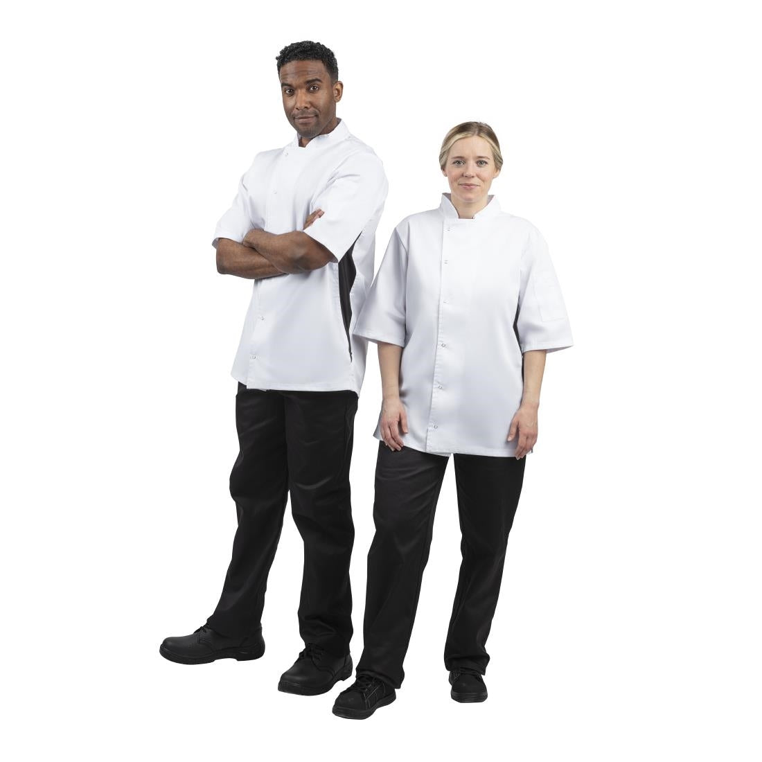 Whites Nevada koksbuis wit met zwart contrast L