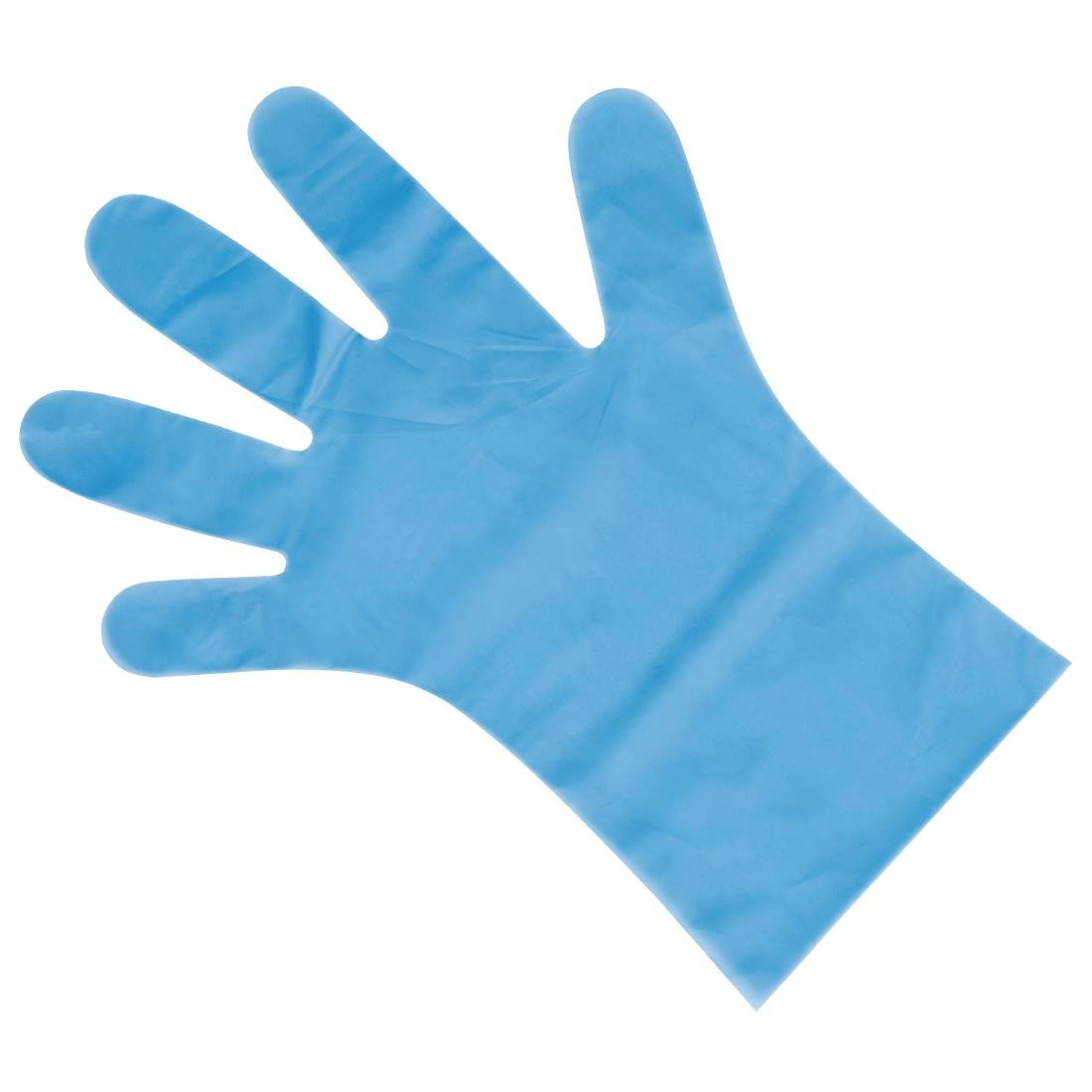 Nisbets Essentials poedervrije TPE handschoenen blauw L (200 stuks)