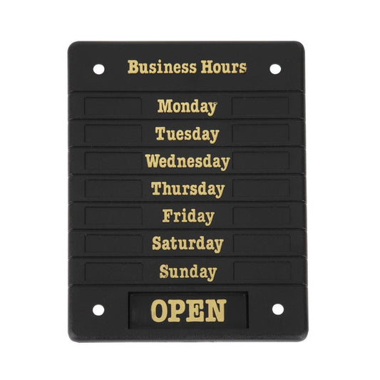 Deurbord Open Closed met openingstijden