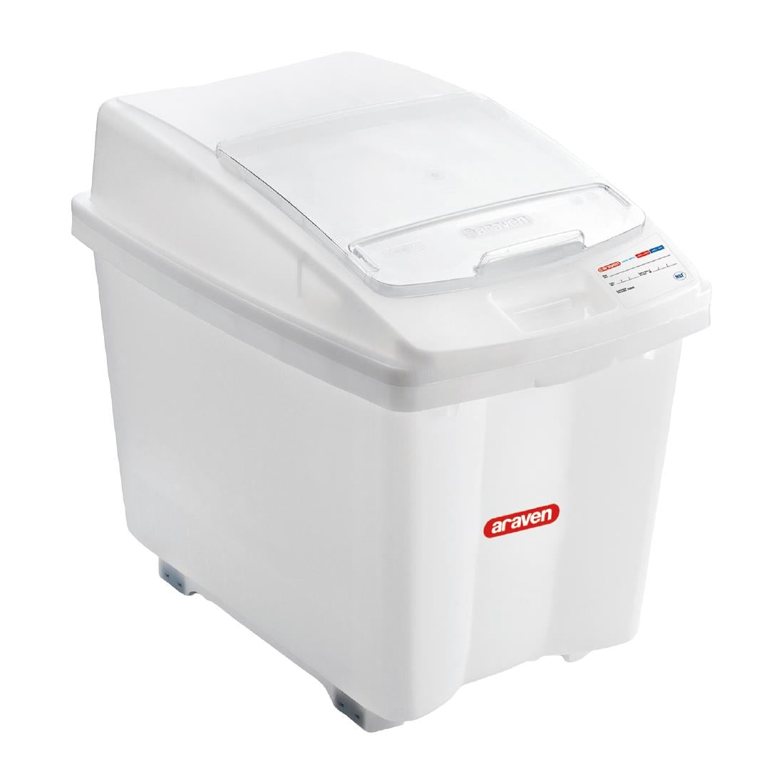 Araven transparante ingrediëntenbak met wielen 80L