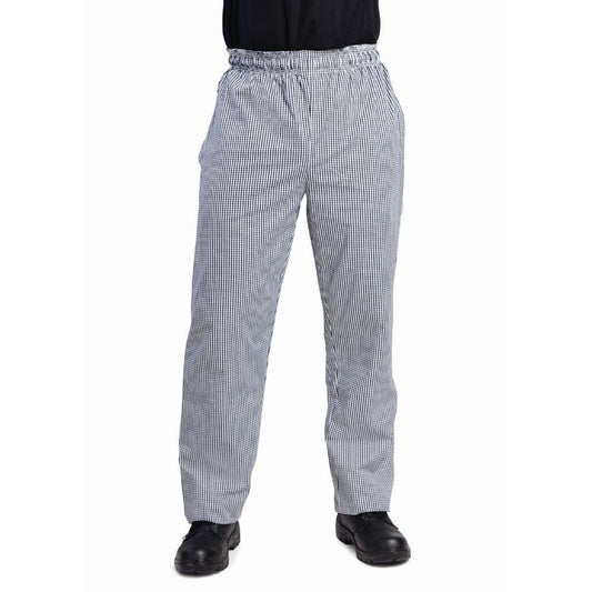 Whites Vegas unisex koksbroek zwart-wit geruit L