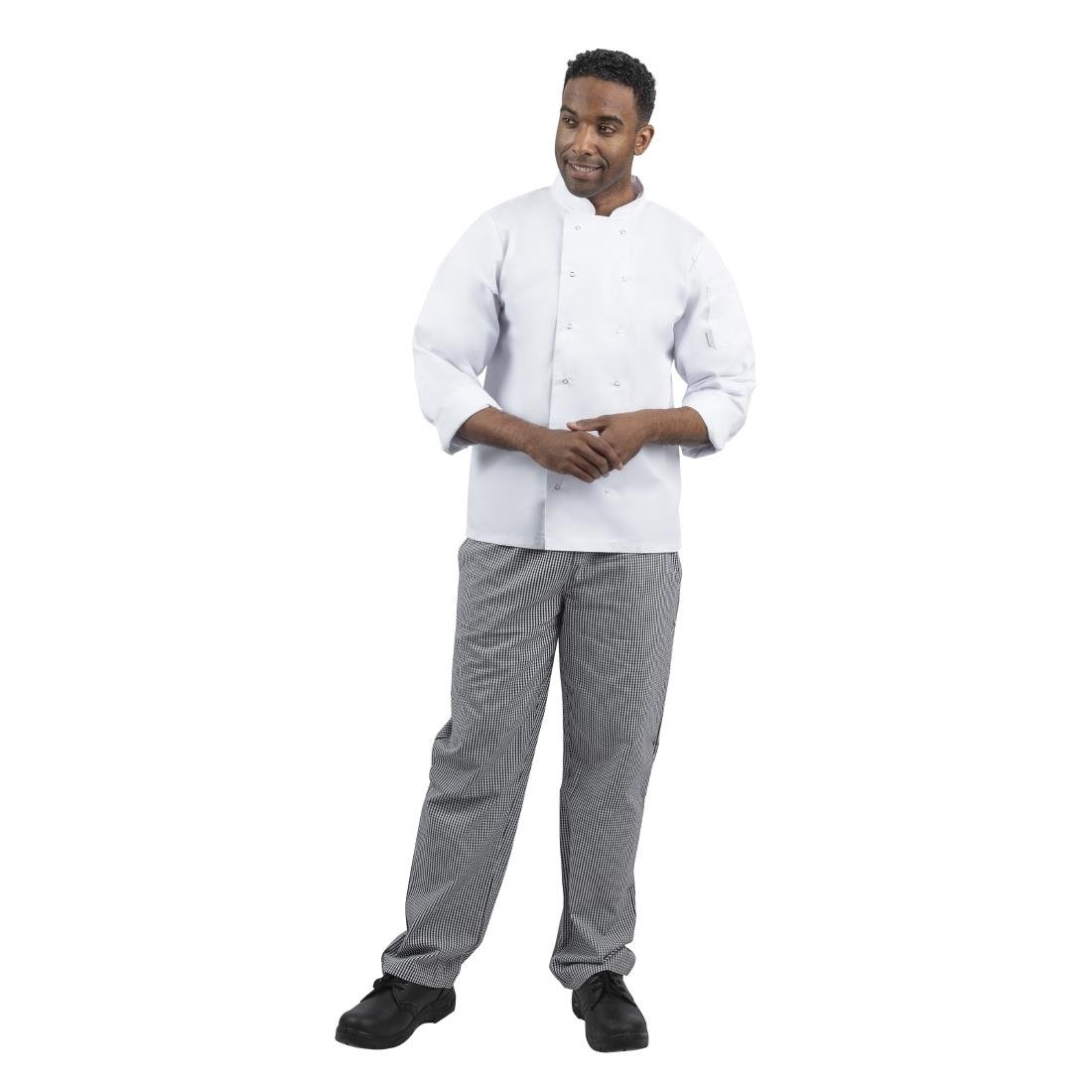 Whites Vegas unisex koksbroek zwart-wit geruit L