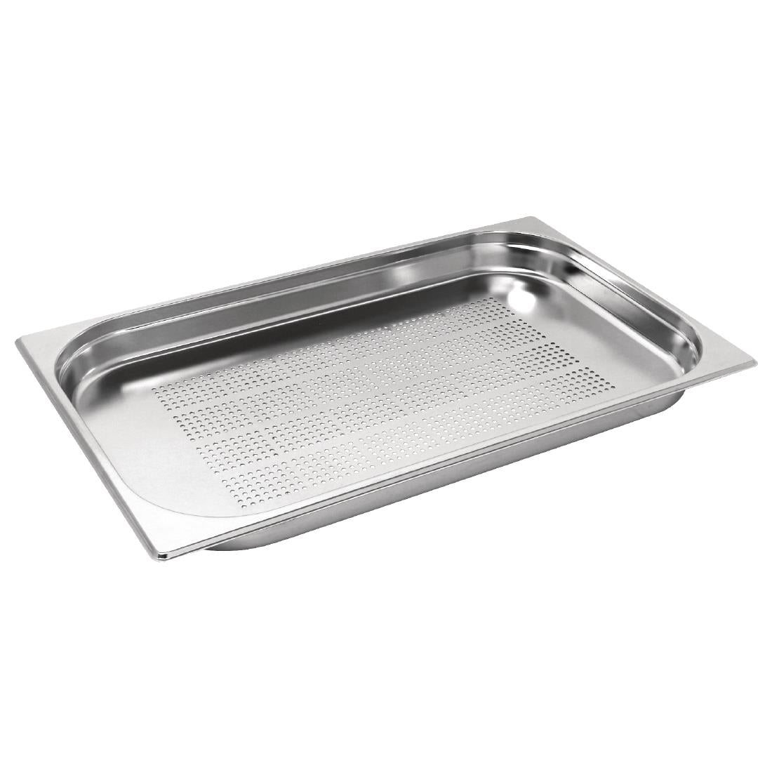 Vogue roestvrijstalen geperforeerde 1/1 gastronormbak 40mm